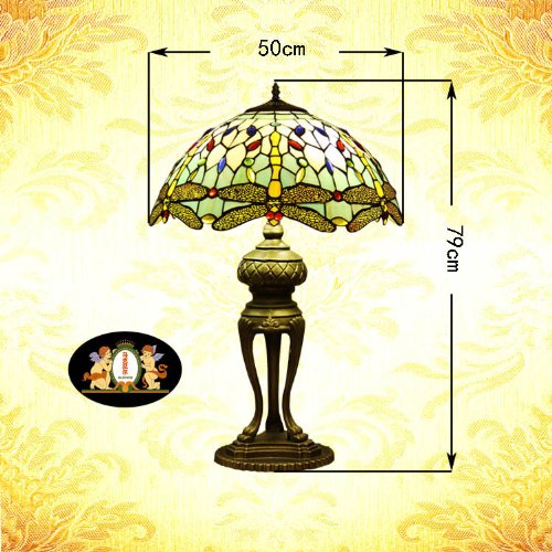 Tiffany Europaische retro style hand-painted stained glass table lamp