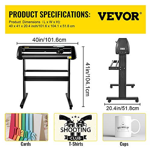 VEVOR 34" Vinyl Cutter Machine with Floor Stand and SignMaster Software