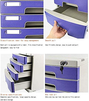 SHABOZ File Cabinets 10 Drawer Data Storage Cabinet - Multicolor 29.5X39.4X32.5cm (Gray)