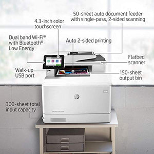 HP Color LaserJet Pro Multifunction M479fdw Wireless Laser Printer with Additional 550-Sheet Feeder Tray (CF404A)