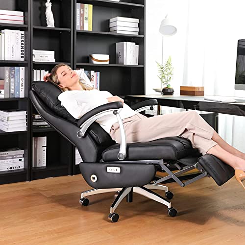 LEAGOO High-Back Electric Reclining Office Chair with Footrest