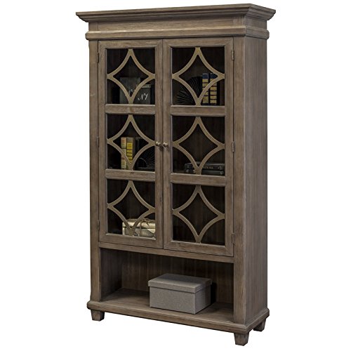 Martin Furniture IMCA4270 Glass Display Cabinet, Weathered Dove