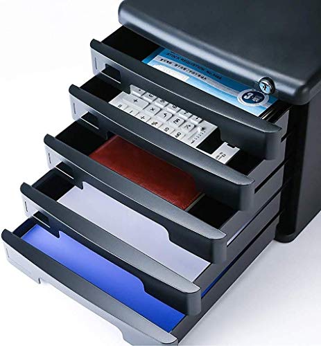 UGani Plastic 5-Drawer Flat File Cabinet for A4 Files and Books