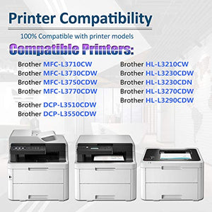 8 Pack (2BK+2C+2Y+2M) TN223BK,TN223C,TN223M,TN223Y Toner Replacement for Brother HL-L3210CW HL-L3230CDW HL-L3230CDN HL-L3270CDW HL-L3290CDW MFC-L3710CW MFC-L3730CDW MFC-L3750CDW MFC-L3770CDW Printers