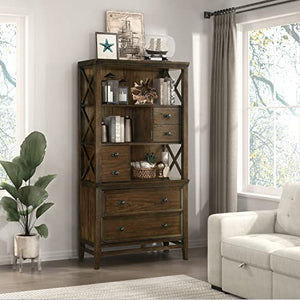 Lexicon Grayson Bookcase, Brown Cherry