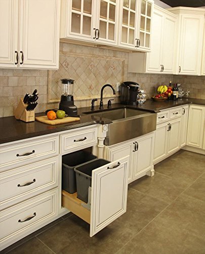 Dowell 4006 0218 Double Waste Basket Pullout for B18" Cabinet
