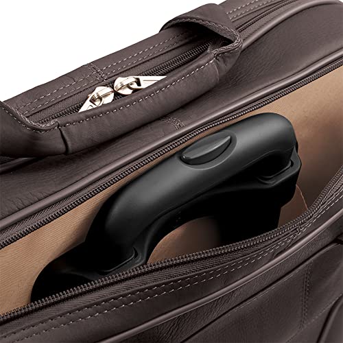 Solo New York Walker Leather Rolling Laptop Bag, Espresso