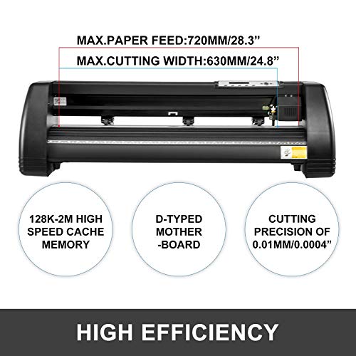 VEVOR Vinyl Cutter 28 Inch Plotter Machine 720mm Paper Feed Vinyl Cutter Plotter Signmaster Software Sign Making Machine with Stand (28Inch Style 2)