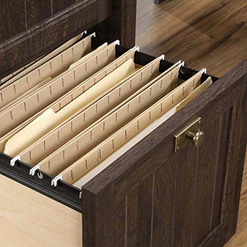 Sauder 422982 Costa L-Desk, Coffee Oak Finish