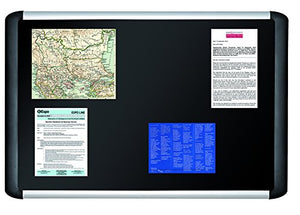 MasterVision Bulletin Board, Soft Touch Surface, 48" x 72", Pinboard with Aluminum and Black Frame