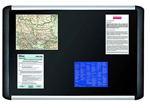 MasterVision Bulletin Board, Soft Touch Surface, 48" x 72", Pinboard with Aluminum and Black Frame