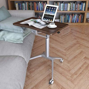 GaRcan Pneumatic Height Adjustable Sit-Stand Mobile Laptop Computer Desk Cart