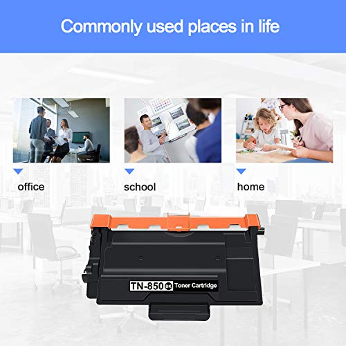 6 Pack Black TN850 TN-850 Compatible Toner Cartridge Replacement for Brother DCP-L5500DN L5600DN MFC-L6700DW L6800DW L6900DW HL-L6200DW L6250DW L5000D L5100DN Printer Toner Cartridge[High Yield]