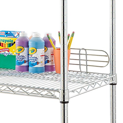 Alera ALESW59BS48SR Wire Shelving Back Support, 48" Wide, Silver (Pack of 2 Supports)
