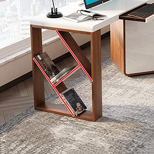 Multifunctional Computer Desk with Bookshelf, Rotatable Locker, and Hidden Keyboard Tray - 1.2m