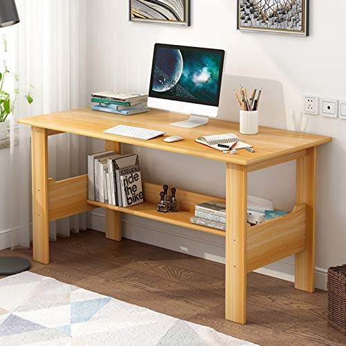 Tponi US Fast Delivery Home Office Computer Desk 40 inch Modern Home Desktop Computer Desk Gaming PC Laptop Desk Workstations Bedroom Laptop Study Writing Table for Home Office Writing Desk (Yellow)