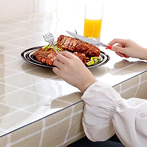 ALGWXQ Clear PVC Tablecloth - Non Slip, Scuff Resistant, Easy to Clean - 200x500cm