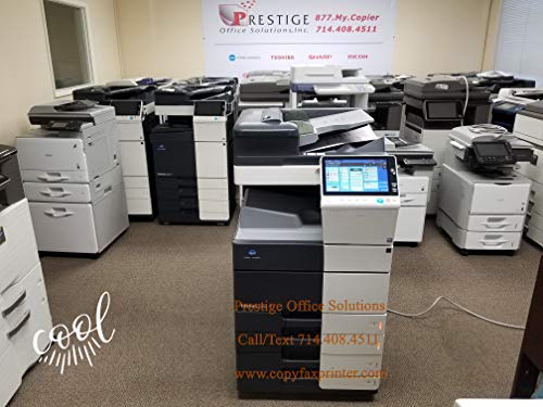 Konica Minolta Bizhub C658 Color Copier Printer Scanner- 65 ppm in Color & Black/White- Dual Scanning up to 240 ppm- 2 Universal Paper Trays-Cabinet. Toner Not Included.