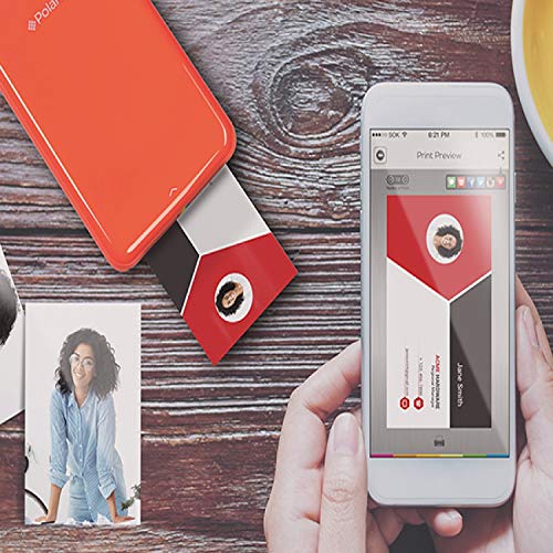 Zink Polaroid ZIP Wireless Mobile Photo Mini Printer (Black) Compatible w/ iOS & Android, NFC & Bluetooth Devices