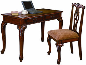 Acme Furniture 2pc Home Office Writing Desk & Side Chair Set