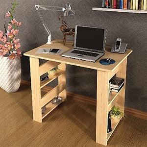 SYLTER Office Conference Table, Computer Desk with Shelves