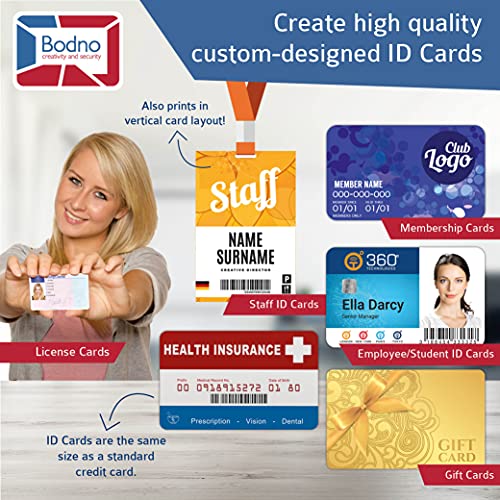 Matica MC320 Direct-to-Card Single Sided ID Card Printer & Complete Supplies Package with Bodno Bronze Edition ID Software