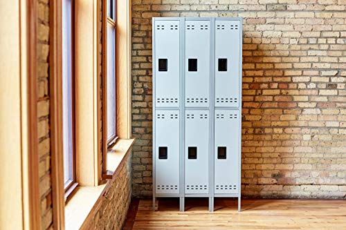 Safco Products 5526GR Double Tier Locker, 3 Column, Gray