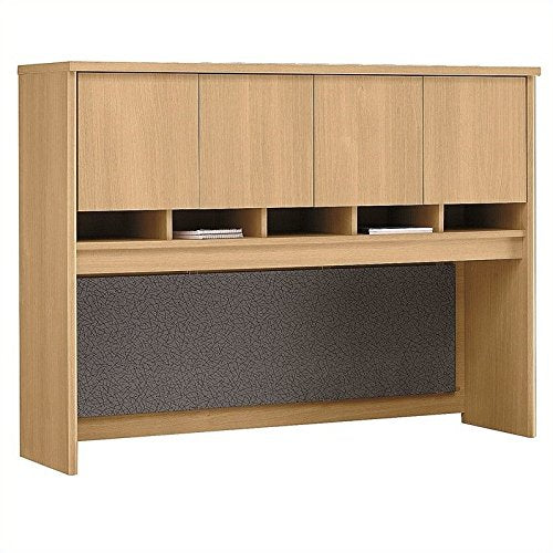4 Door Hutch in Light Oak for 60 in. Desk, Credenza - Series C