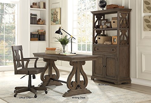 Homelegance 5438-19 Antique Bookcase, 72" H, Gray