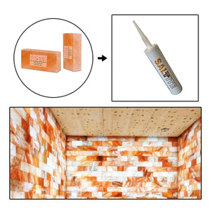 Saltite - Himalayan Salt Glue Pack of 10 Himalayan Salt Adhesive for Joining Himalayan Salt Bricks, The Perfect Sealant for Blocks and Tiles & Salt Products - Pink Salt Wall