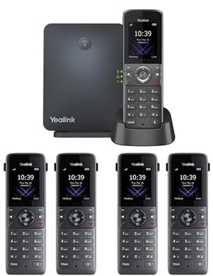 Yealink IP Phone W73P Bundle with W70B Base and W73H Handset + 4-Unit W73H Handset