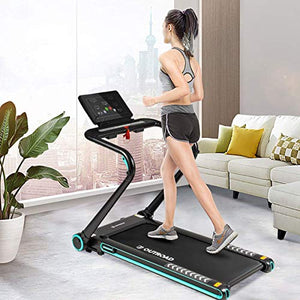 Foldable Treadmill 3.5 HP Electric Running Machine for Home, Office & Gym, Cardio Exercise Machine with LED Display, Quiet Motor, 12 Preset Programs, 95% Worry-Free Assembly