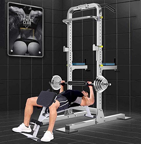DSWHM Fitness Equipment Strength Training Weight Racks Home Multi-Function Weight Squat Racks Weight Racks Pull-Ups Parallel Bars Adjustable Dip Stands Size 126 71 225Cm