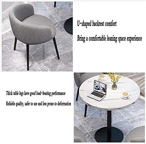 SKUAI Small Office Conference Coffee Table Chair Set - Gray