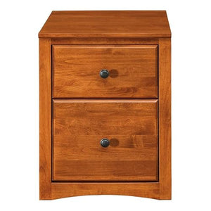 Coder Crossing Alder Wood Rolling File Cabinet in Warm Cherry - Made in USA