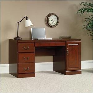 Pemberly Row Classic Cherry Wood Computer Credenza