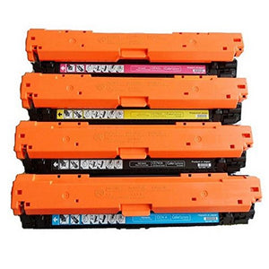 HOTCOLOR 4 Pack (Black Cyan Yellow Magenta) CE740A CE741A CE742A CE743A for 307A Laser Toner Cartridges for Color Laserjet CP5225 CP5225DN CP5225N Printer
