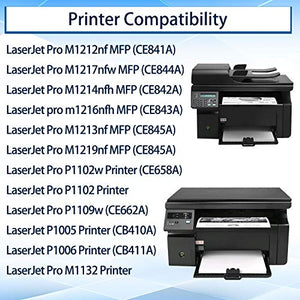 Compatible 6 Pack Black 85A | CE285A Toner Cartridge Replacement for HP Laserjet Pro M1217nfw MFP M1214nfh MFP m1216nfh MFP M1213nf MFP M1219nf MFP P1102w P1102 Printer Toner.