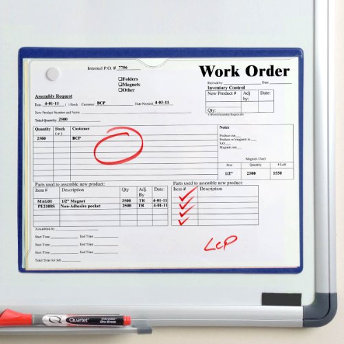 StoreSMART - Magnetic Closure Pocket - Magnetic-Back - 50-Pack - Blue - 8.5" x 11" (MCP8511MBPQB-50)