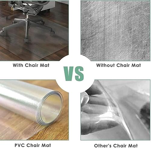 HOBBOY Hard-Floor Chair Mat - Frosted Transparent PVC - Floor Protection Pad - 1.5mm Thick - Multiple Sizes