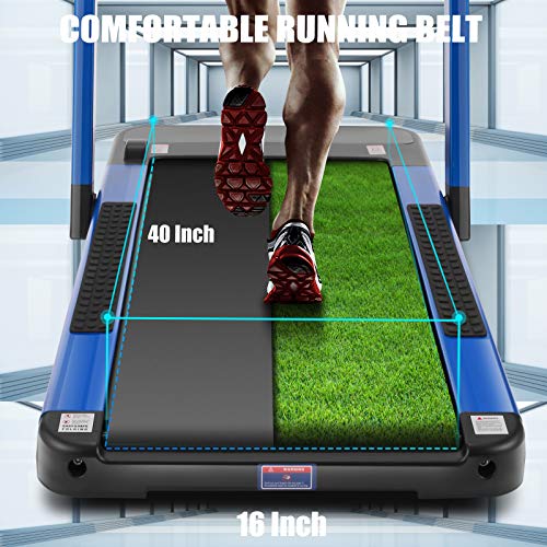 ANCHEER 2 in 1 Under Desk Treadmill, Fitness Electric Folding Treadmill Machine for Home, Portable Running Walking Motorized Exercise Treadmill Machine with Remote Control and LCD Display (Green)