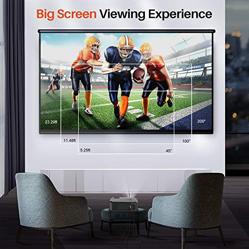 VANKYO Performance V620 Native 1080P Projector, with 6000 Lux 200" Display 50,000 Hours LED, Compatible with TV Stick, HDMI, X-Box, Laptop, iPhone Android for Home/Outdoor Entertainment