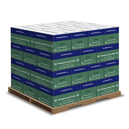 Hammermill Printer Paper, Premium Laser Print 28 lb, 8.5 x 11 – 1 Pallet, 32 Cases (128,000 Sheets) - 98 Bright, Made in the USA, 125534P