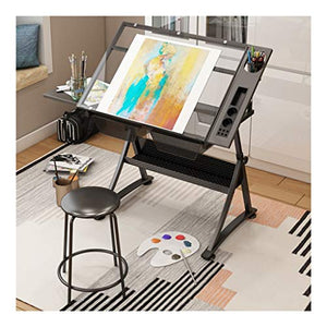 Adjustable Art Drawing Desk,with Adjustable Height for Art Design Drawing Writing Painting Crafting Drafting Work and Study (Color : B)