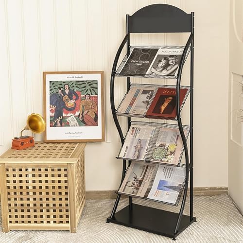 WEBERT Floor-Standing Magazine Rack Metal Brochure Display Stand