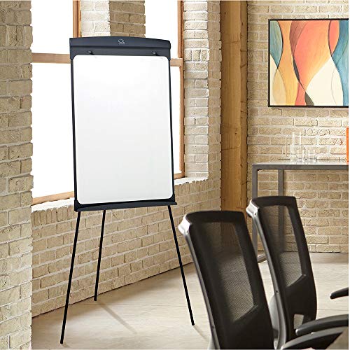 Quartet Easel, Magnetic Whiteboard/Flipchart, 27" x 35", 70" Tall, Graphite (67E)
