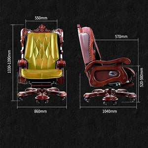 CBLdF Ergonomic Leather Boss Chair with Footrest, High Back Executive Office Chair