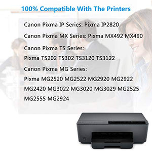KCMYTONER 10 Pack Remanufactured for PG-245XL PG245XL Black Ink Cartridge Shows Ink Level Used with PIXMA MX492 MG3020 MG2920 MG2924 iP2820 MG2525 MG2420 Printers
