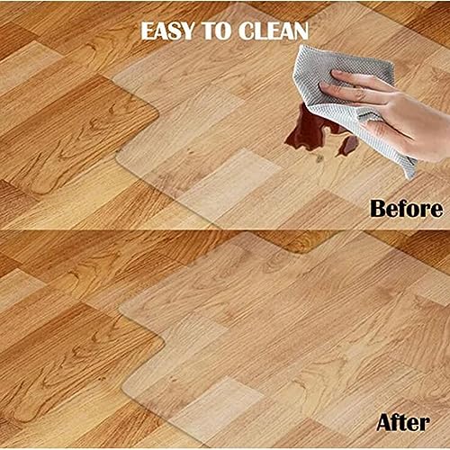 HOBBOY Clear Vinyl Hard-Floor Chair Mat Runner Rug - Waterproof Protector, 1mm Thick