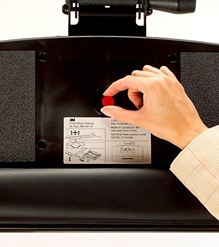 3M AKT180LE Sit/Stand Easy Adjust Keyboard Tray, Highly Adjustable Platform,, Black